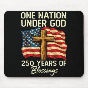 Tapis De Souris 250 ans de bénédiction nation chrétienne USA 250e