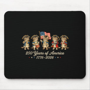 Tapis De Souris 250 Ans de Chats d'Amérique Chats Patriotiques Amo
