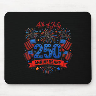Tapis De Souris 250e anniversaire du 4 juillet, fête américaine