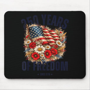 Tapis De Souris 250e anniversaire Usa Femmes Patriotique 4 juillet