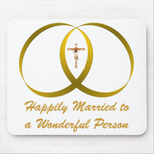 Tapis De Souris 2 anneaux & JESUS,