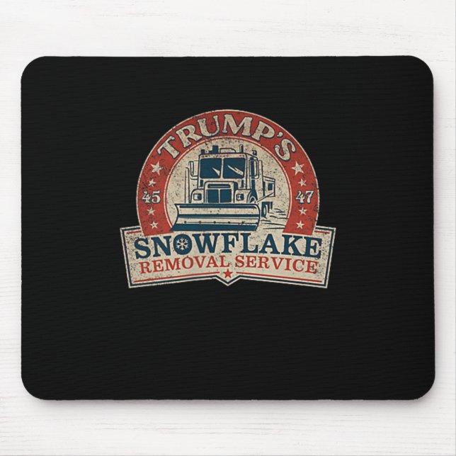 Tapis De Souris 2 Trump latéral Snowflake Service d'enlèvement Fun (Devant)
