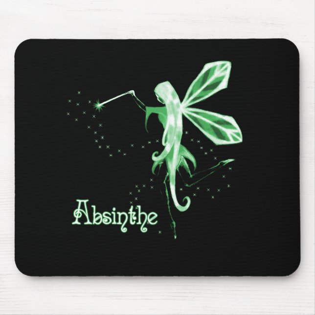 Tapis De Souris 2D Croquis féerique vert d'absinthe (Devant)