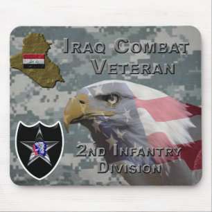 Tapis De Souris 2e Division d'infanterie Ancien combattant de comb