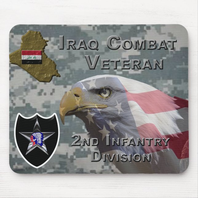 Tapis De Souris 2e Division d'infanterie Ancien combattant de comb (Devant)