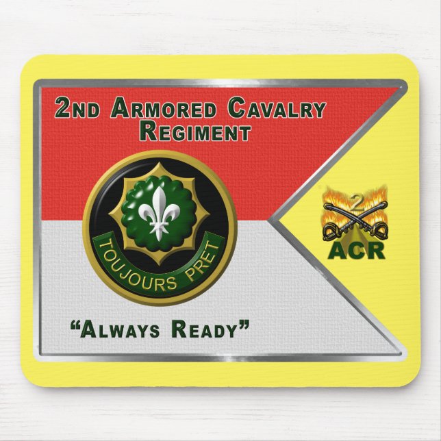 Tapis De Souris 2e Ligne directrice du régiment de cavalerie blind (Devant)
