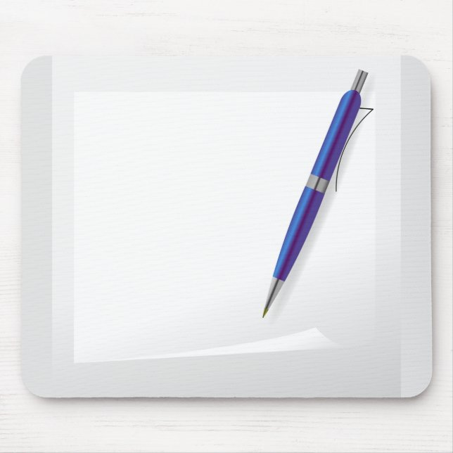 Tapis De Souris 3081Stylo et papier bleu (Devant)