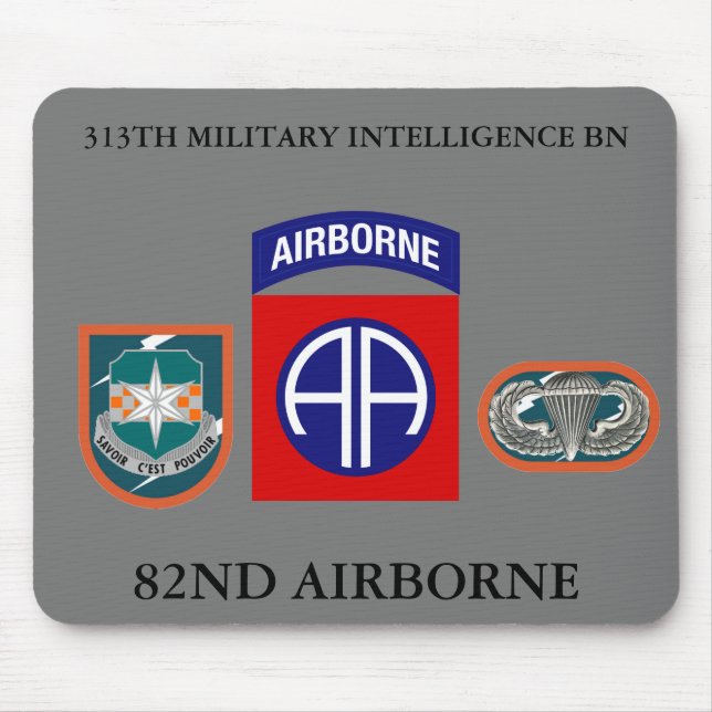 TAPIS DE SOURIS 313E BATAILLE DE RENSEIGNEMENT MILITAIRE 82E ABN (Devant)