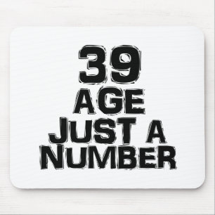 Tapis De Souris 39 Âge Juste Un Nombre Design Anniversaire