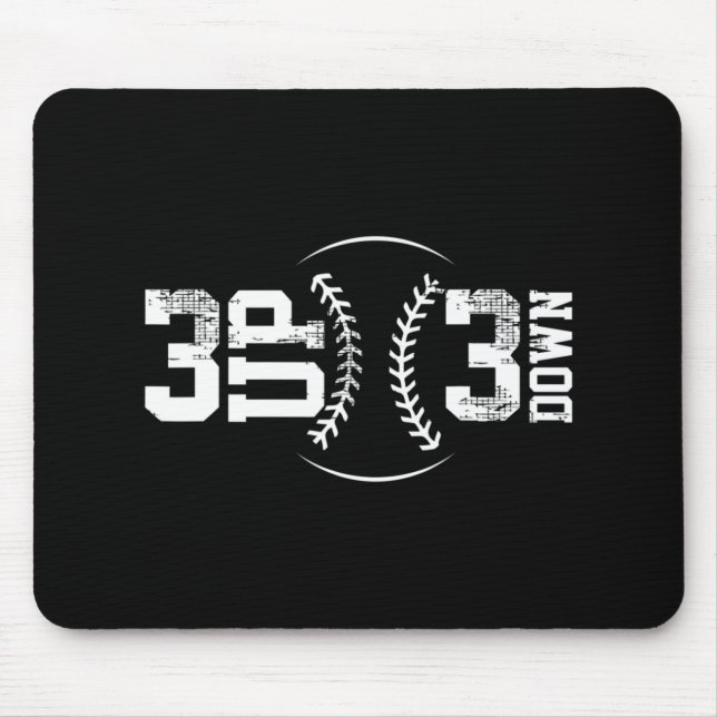 Tapis De Souris 3 HAUT 3 Bas Baseball (Devant)