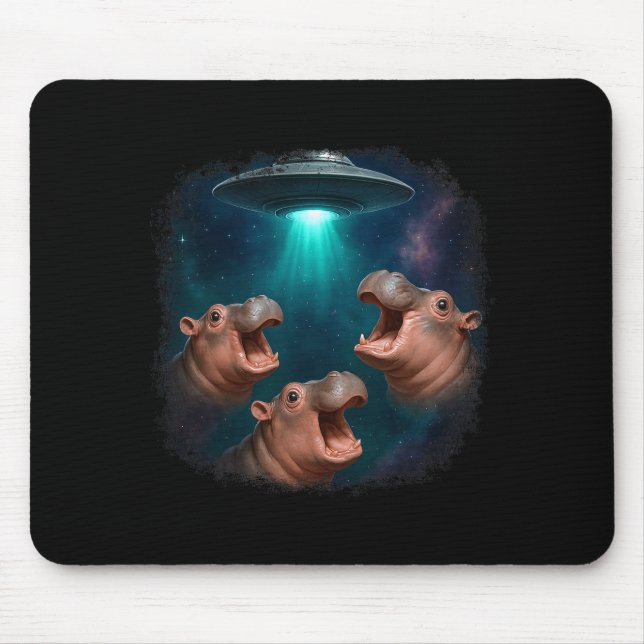 Tapis De Souris 3 Ufo Baby Hip Funny Hiptamus Graphic Animal Lover (Devant)