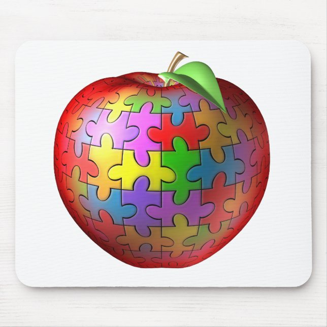 Tapis De Souris 3D puzzle Apple (Devant)