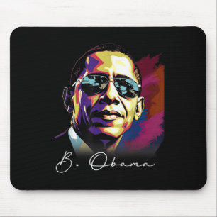 Tapis De Souris 4 juillet Barack Obama Président Portrait Patrio