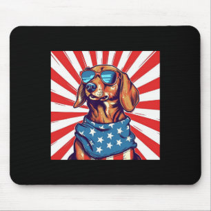 Tapis De Souris 4 juillet dachsund drôle chien de weiner weenie us