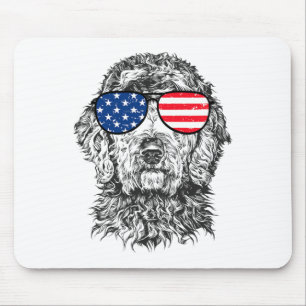 Tapis De Souris 4 juillet Goldendoodle Doodle Chien Patriotique Et
