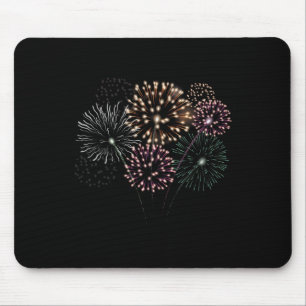 Tapis De Souris 4 juillet Grand Finale Feu d'artifice Rouge Blanc