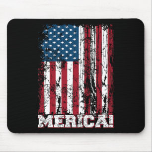 Tapis De Souris 4 juillet Jour de l'Indépendance Us American Flag