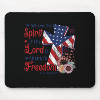 Tapis De Souris 4 juillet Liberté Où Est L'Esprit Du Seigneur
