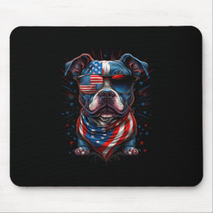 Tapis De Souris 4 juillet Patriotique Staffordshire Bull Terrier D