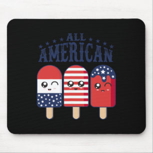 Tapis De Souris 4 juillet Popsicle Usa Drapeau Patriotique Summer 