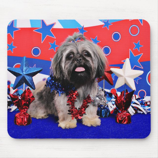 Tapis De Souris 4 juillet - Shih Tzu - Stella (Devant)