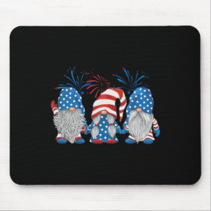 Tapis De Souris 4 juillet trois nomes Américain Gnome Indépendant