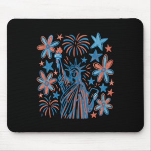 Tapis De Souris 4 juillet vintage Statue De La Liberté Long Manche