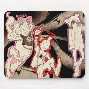Tapis De Souris 4 petits monstres - groupe