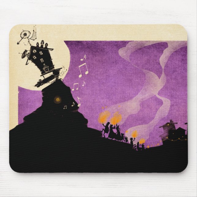 Tapis De Souris 4 petits monstres - nuit de Halloween (Devant)