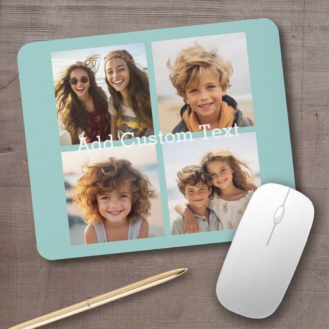 Tapis De Souris 4 Photo Collage - vous pouvez changer arrière - pl (Personalized mousepad - add your photos and custom text)