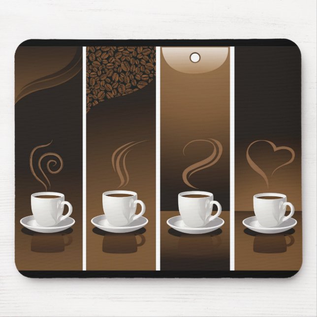 Tapis De Souris 4 tasses de café (Devant)