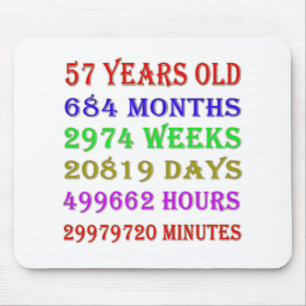 Tapis De Souris 57e anniversaire Jalons