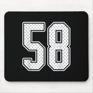 Tapis De Souris #58 Vintage blanc 58 Ventilateur sportif Jersey St
