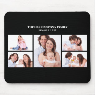 Tapis De Souris 5 sections Photo personnalisée Simple cadre noir é