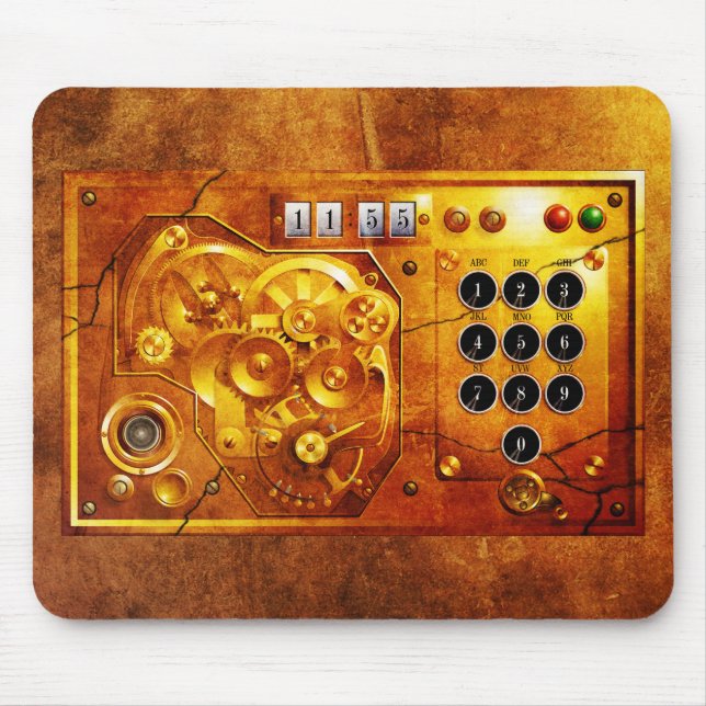 Tapis De Souris 5 to of 12 Steampunk clock grunge (Devant)