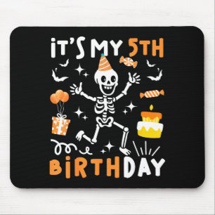 Tapis De Souris 5e anniversaire enfants drôle squelette 5e anniver