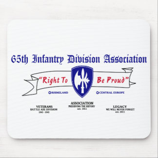 Tapis De Souris 65e Division d'infanterie Plaquette de souris