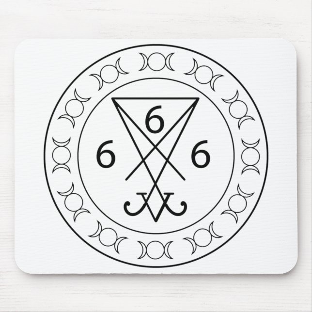 Tapis De Souris 666 Lucifers sigil Black (Devant)