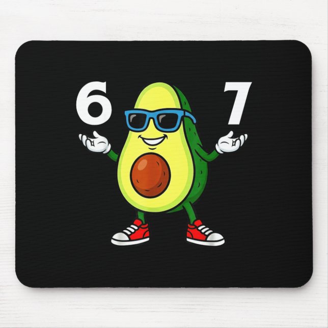 Tapis De Souris 67 Avocat 6 7 Drôle Cool Six Sept Mème Dessin Anim (Devant)