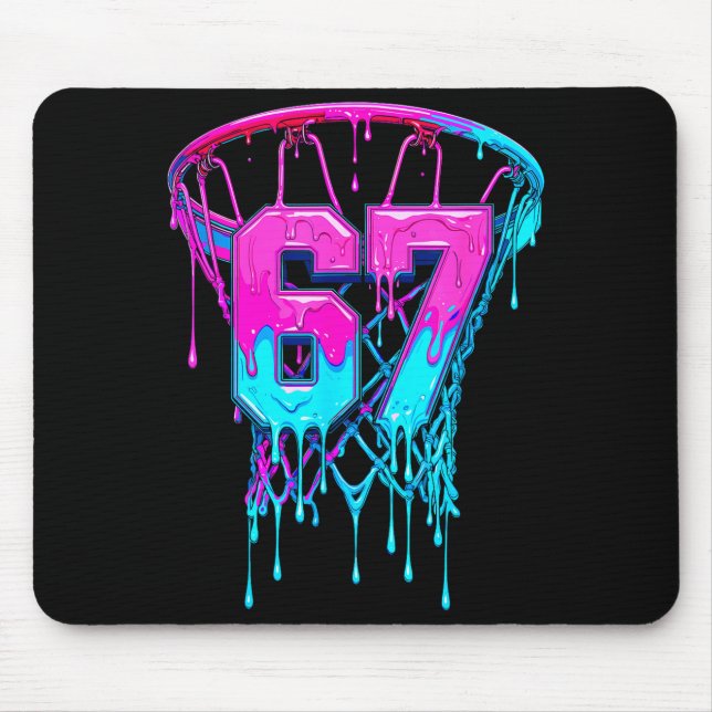 Tapis De Souris 67 Basketball Drip Six Seven Funny  (Devant)