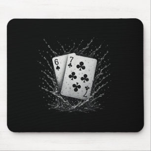 Tapis De Souris 67 Cartes à jouer Six Sept Mème Jeu de cartes Poke