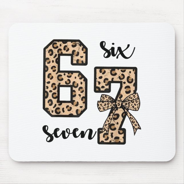 Tapis De Souris 67 Christmas 6 7 Six Seven Meme 67 Leopard Cheetah (Devant)