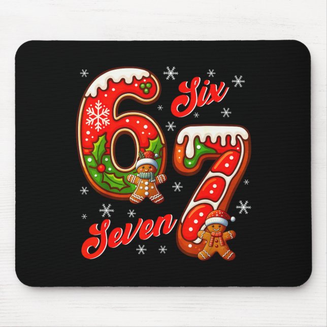 Tapis De Souris 67 Christmas Meme Saying 6 7 Meme Costume Xmas  (Devant)