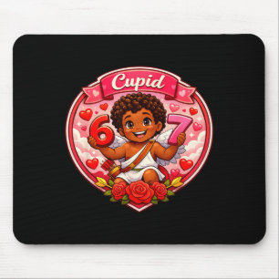 Tapis De Souris 67 Cupid Afro-Américain Tendance de Meme de la Sai