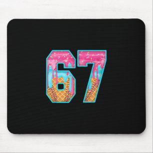 Tapis De Souris 67 Glace Dégoulinante Mème Drôle Six Sept Nombre D