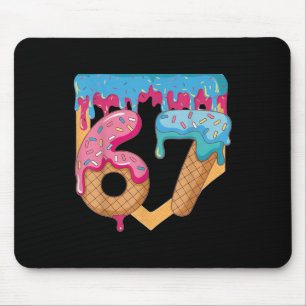 Tapis De Souris 67 Glace Dégoulinante Mème Six Sept Argot Gen Alph