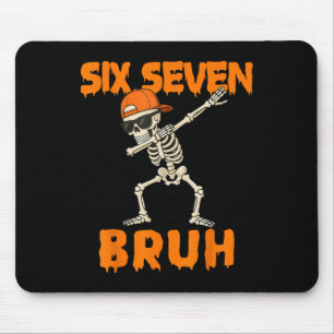 Tapis De Souris 67 Halloween Drôle Six Sept Mème Brainrot Citrouil