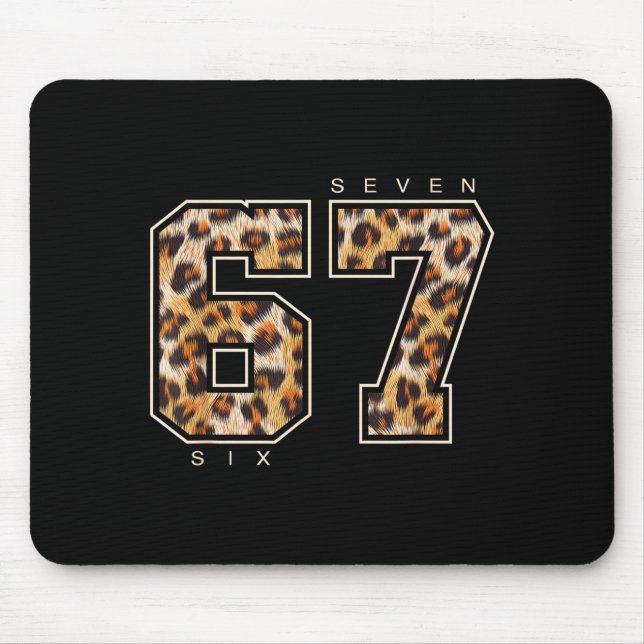 Tapis De Souris 67 Leopard Pattern Retro Sixty Seven Animal Skin S (Devant)