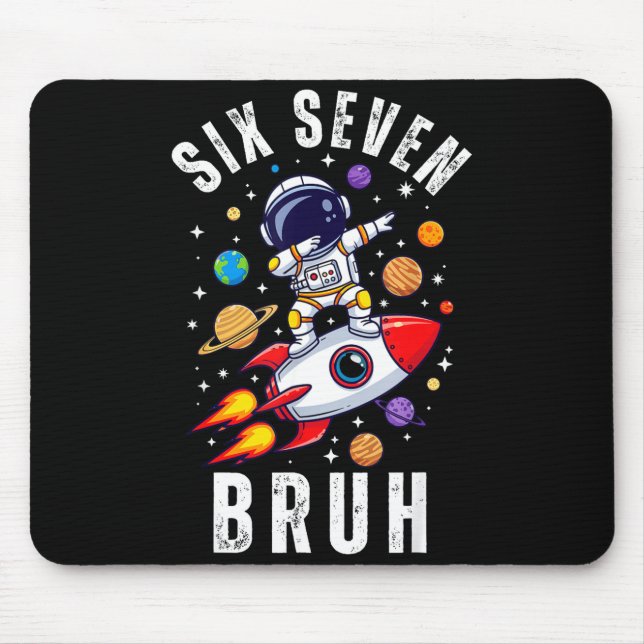 Tapis De Souris 67 Meme Astronaut Dabbing In Space Funny Six Seven (Devant)