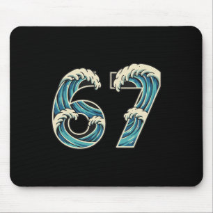 Tapis De Souris 67 Meme Six Seven Génération Alpha Argot Wave Surf